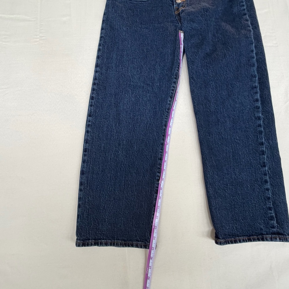 Levi’s Ribcage Straight Ankle Women’s Sz 32 Casual Boho Preppy - Picture 6 of 7